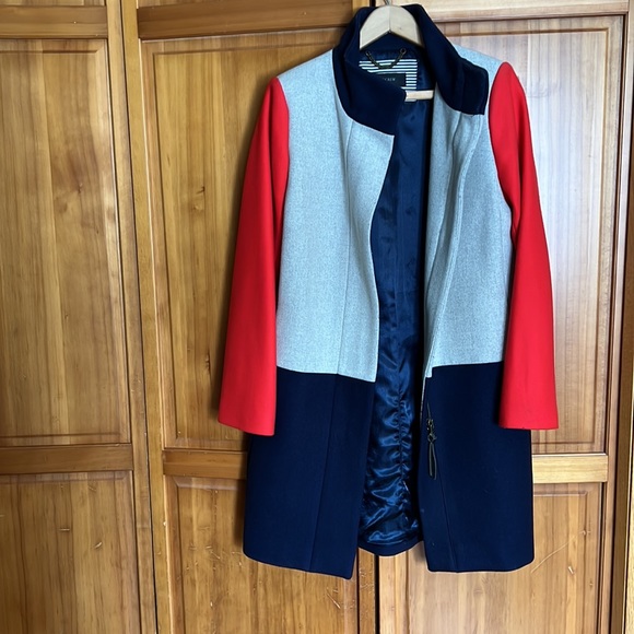 J. Crew Colorblock Coat - Picture 2 of 6